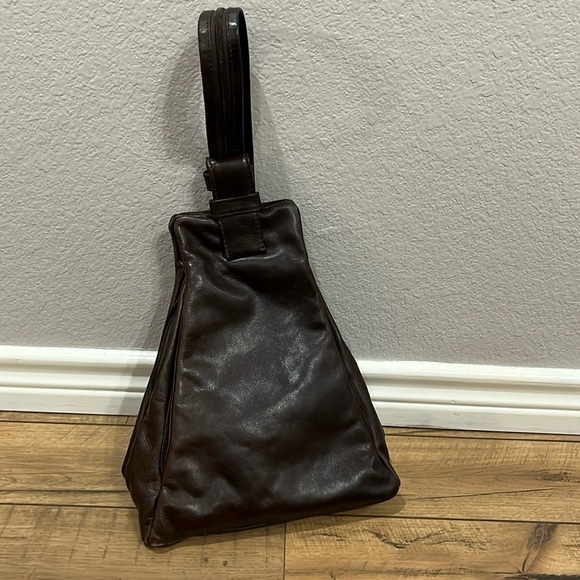 TANO Brown Backpack Purse with Zip up Strap top zip and side pocket zip main image 5